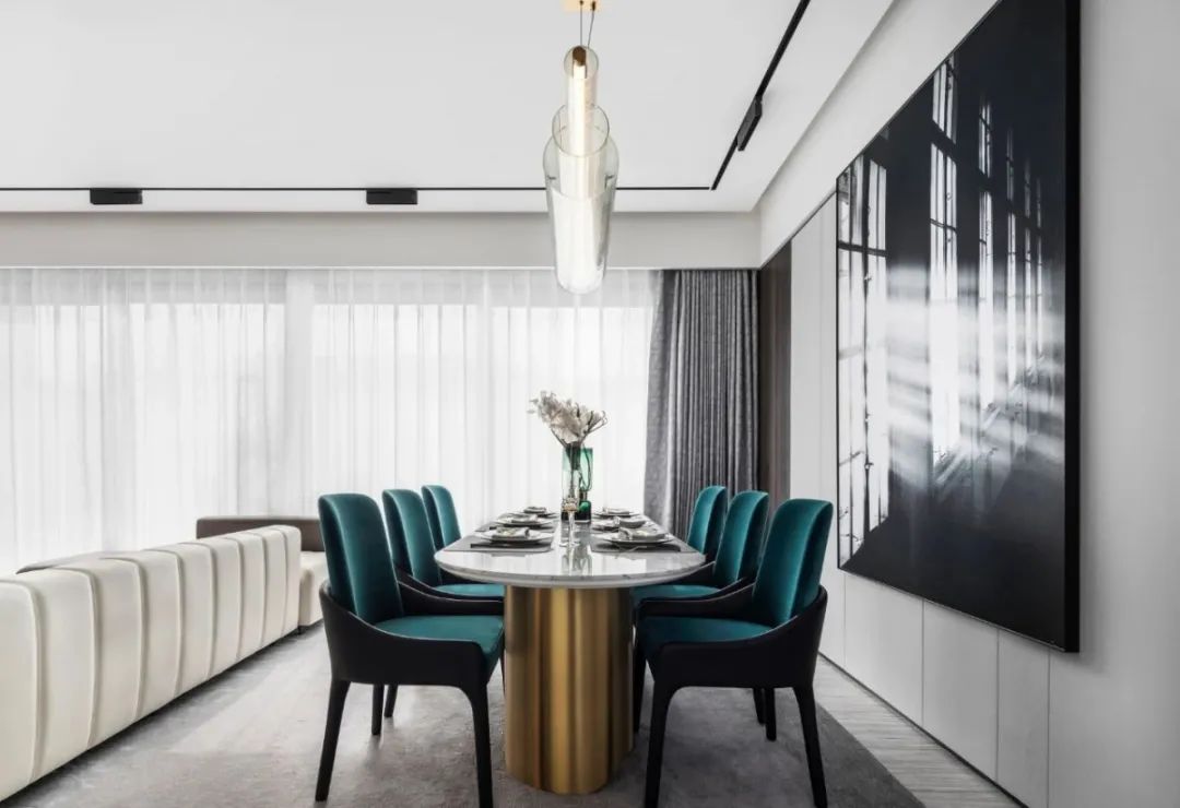 現代輕奢風格室內設計家裝案例-餐廳 現代輕奢風格室內設計家裝案例-餐廳
