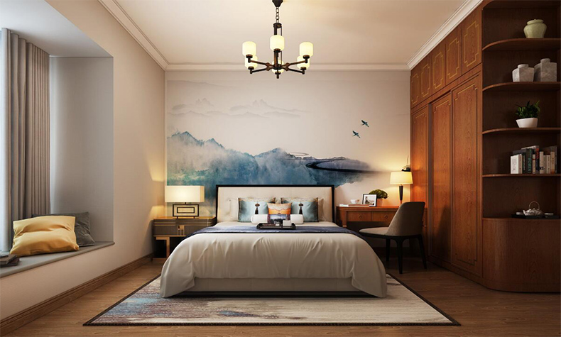 韶關市丹霞豐源溫泉度假村新中式風格三居室裝修案例