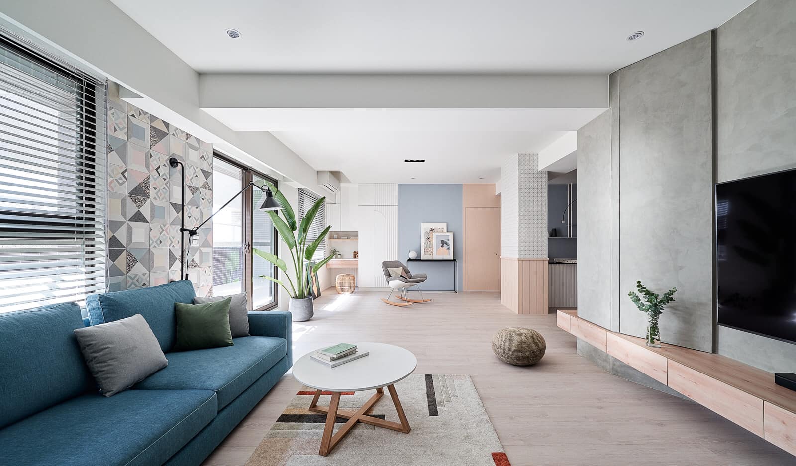 現(xiàn)代簡(jiǎn)約風(fēng)格室內(nèi)家裝案例效果圖-客廳