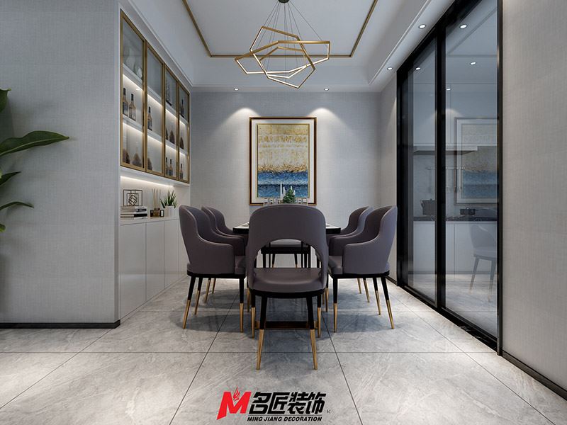 臺州市濱江&middot;鉑金海岸輕奢風(fēng)格三居室裝修案例