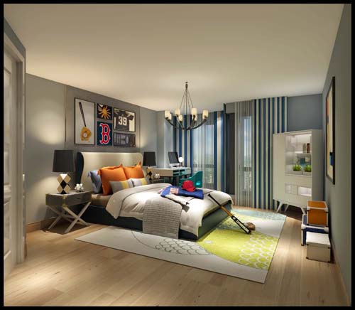 廣州市白云高爾夫花園現代風格三居室裝修案例