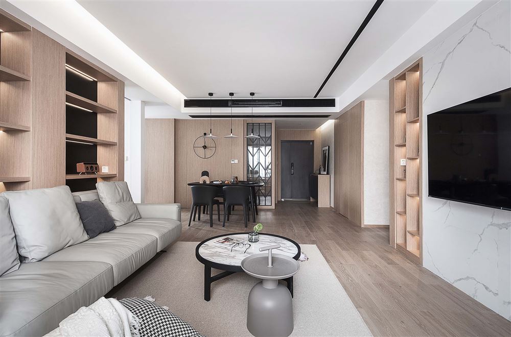 江門市富城大道住宅樓現代簡約風格三居室裝修案例