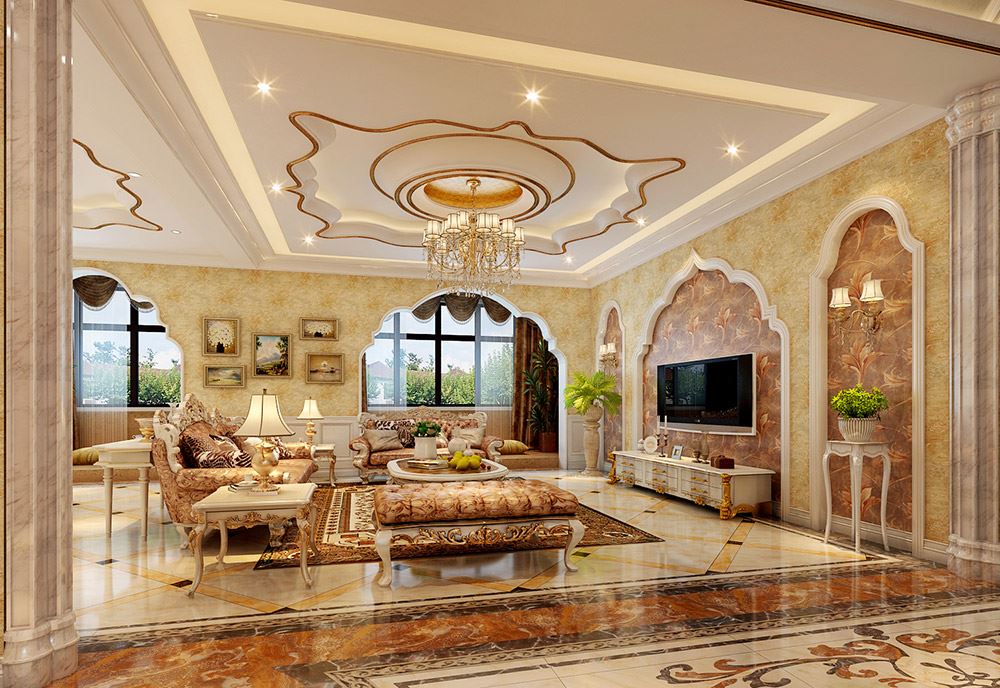 楚雄彝族自治州天泰御園歐式風格別墅裝修案例