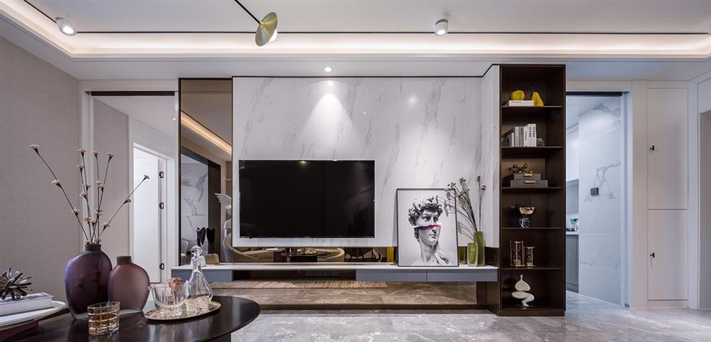 陽江市豐怡豪庭輕奢風格三居室裝修案例