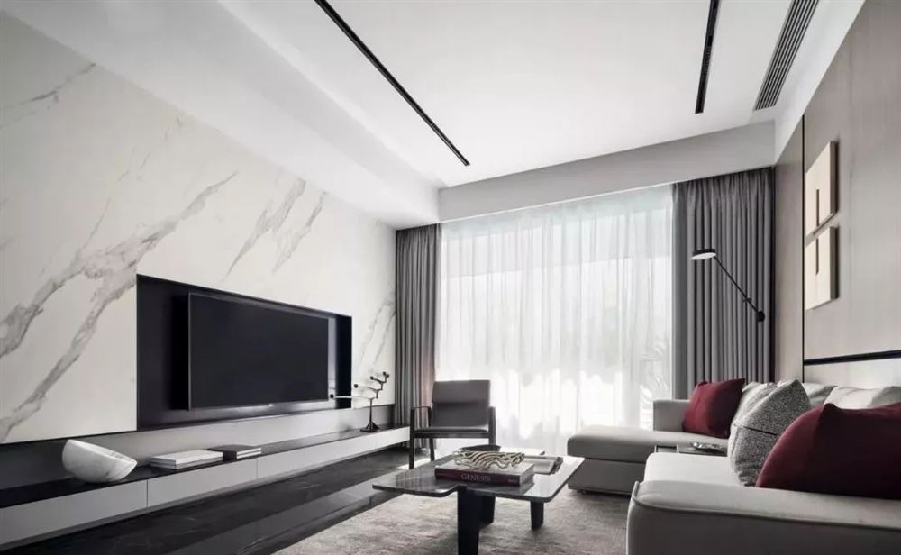 韶關市美景園現代簡約風格三居室裝修案例