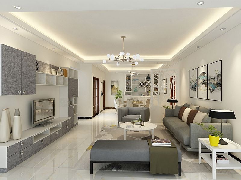 佛山市龍光&middot;天瀛現(xiàn)代簡約風(fēng)格三居室裝修案例