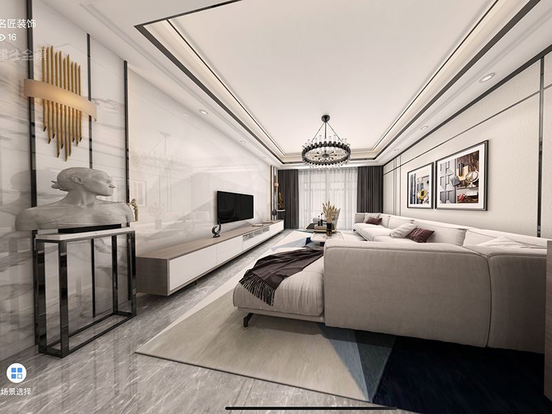 茂名市福旺雅居現(xiàn)代簡約風(fēng)格四居室裝修案例