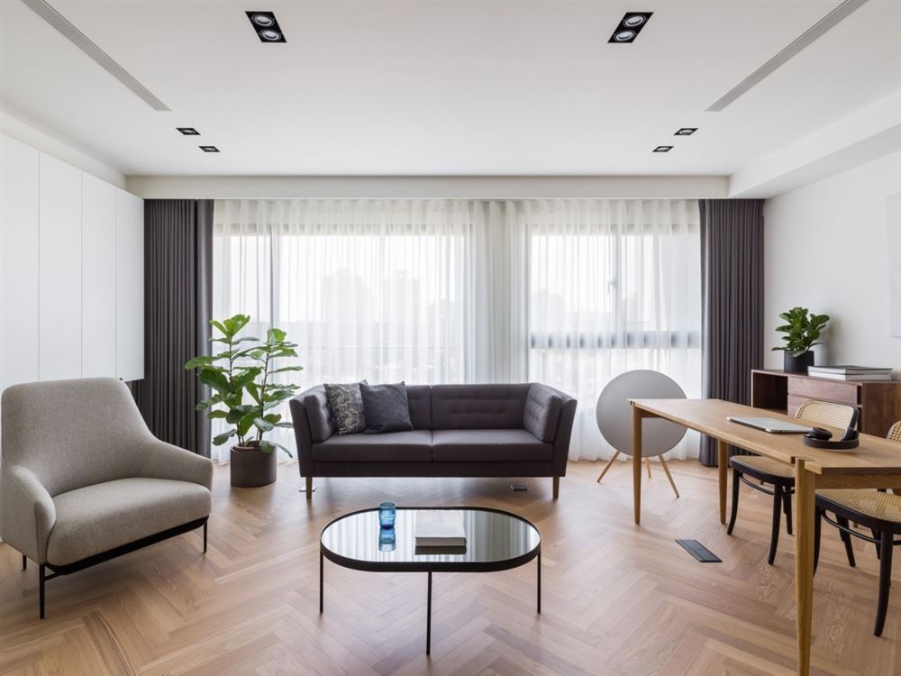 江門市新會玉圭園現代簡約風格三居室裝修案例