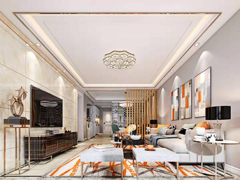 昭通市金色家園輕奢風格平層裝修案例