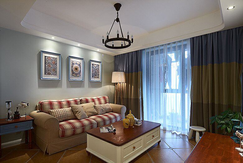 江門市萊茵華庭田園風格二居室裝修案例