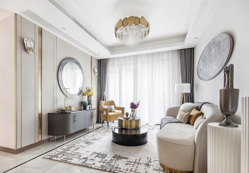 廣州市紫泉翠荔嘉園輕奢風格三居室裝修案例