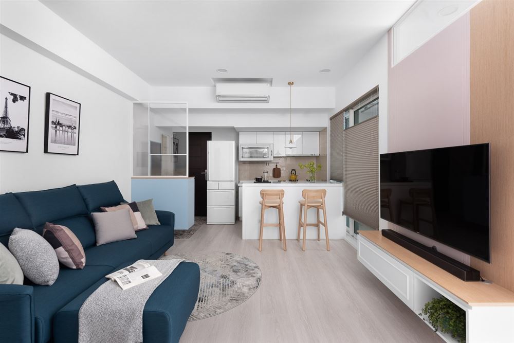 江門市文昌花園現代簡約風格二居室裝修案例