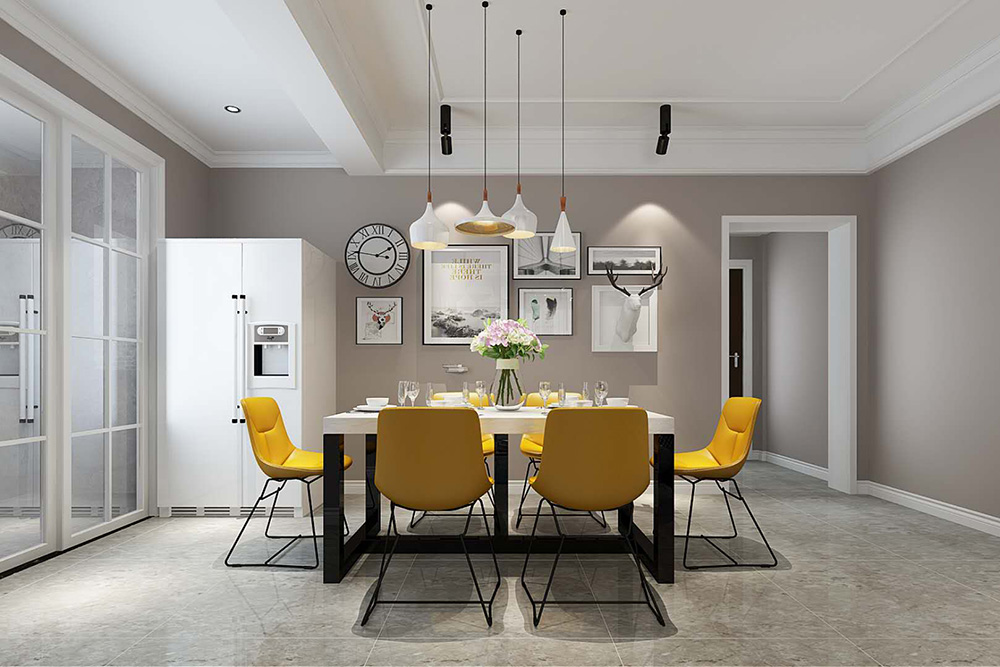 裝修公司北歐風(fēng)格室內(nèi)裝修效果圖-餐廳