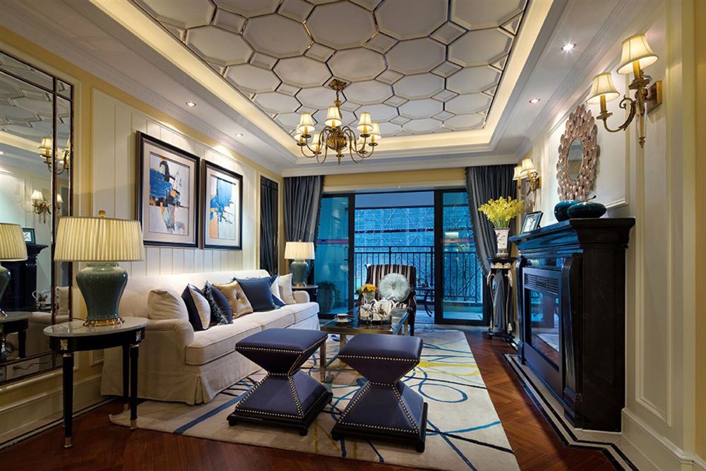 佛山市鵬瑞皓玥灣歐式風(fēng)格三居室裝修案例