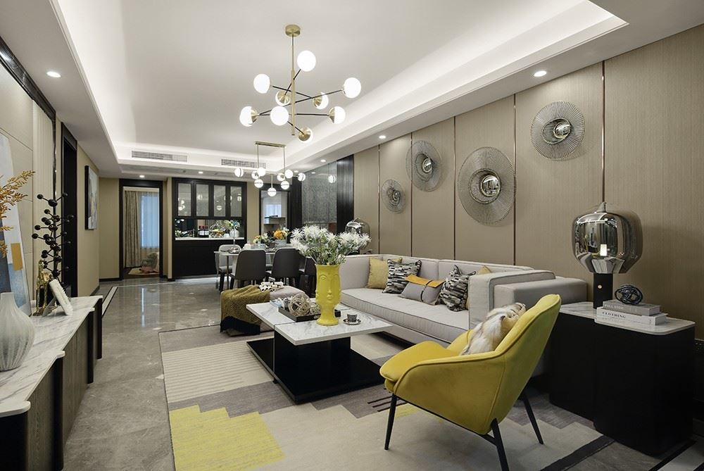 江門市富城大道住宅樓現代簡約風格三居室裝修案例