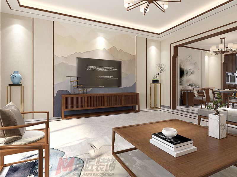 臺(tái)州市半島名苑新中式風(fēng)格別墅裝修案例