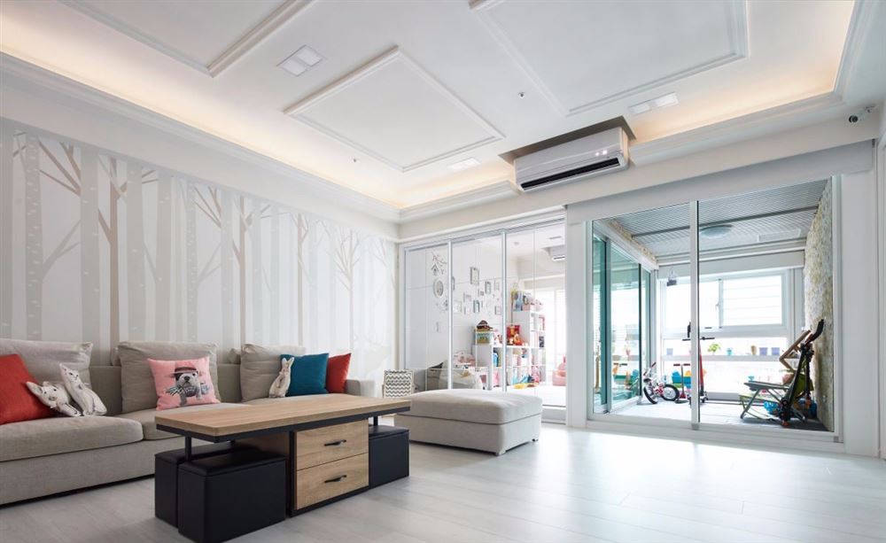 江門市開平中山城美式風格三居室裝修案例