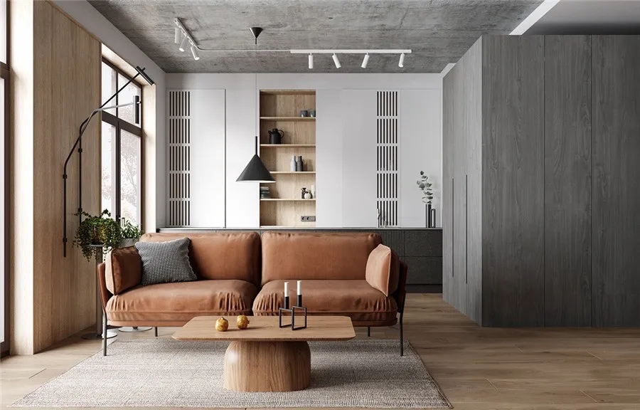 現代原木風格家裝設計室內裝修效果圖-客廳 現代原木風格家裝設計室內裝修效果圖-客廳
