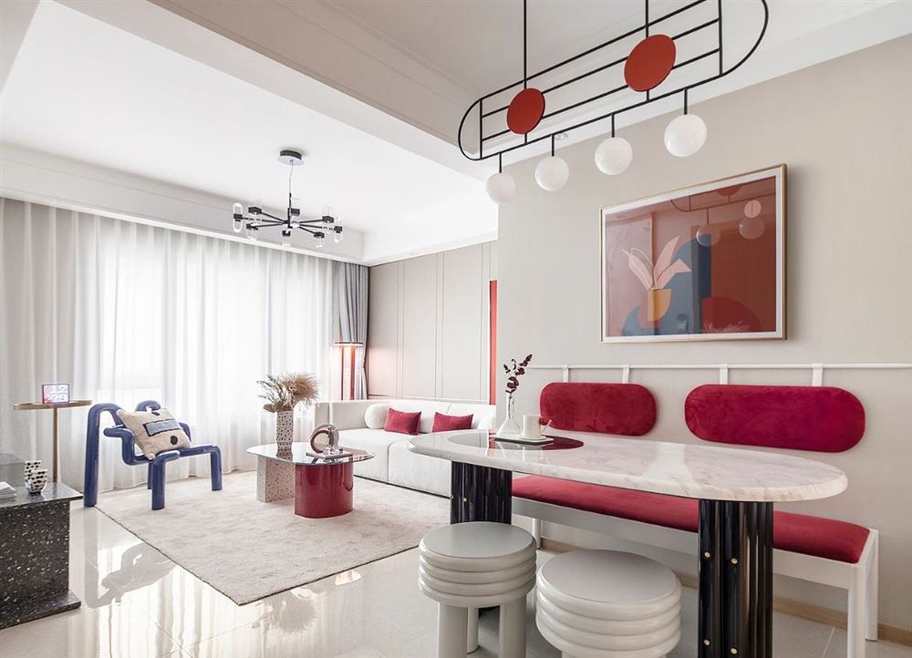 曲靖市尚鄰雅苑現代風格四居室裝修案例