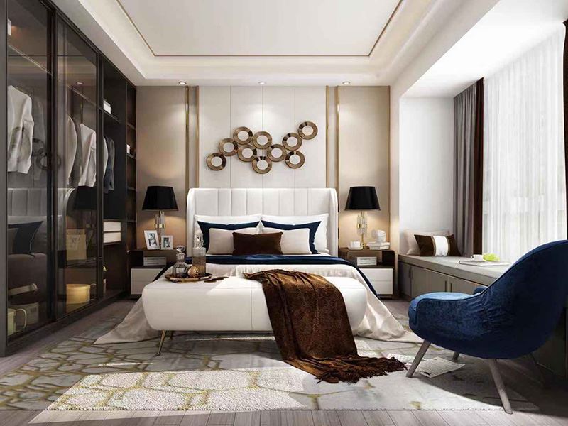 茂名市鳳凰城輕奢風格四居室裝修案例