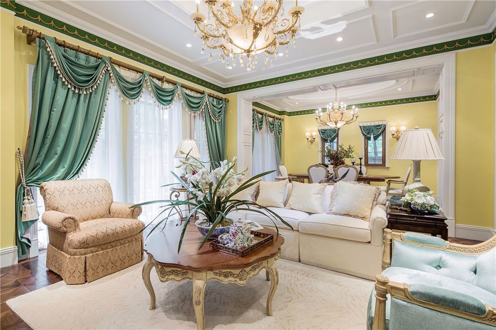 江門市時(shí)代春樹里田園風(fēng)格三居室裝修案例