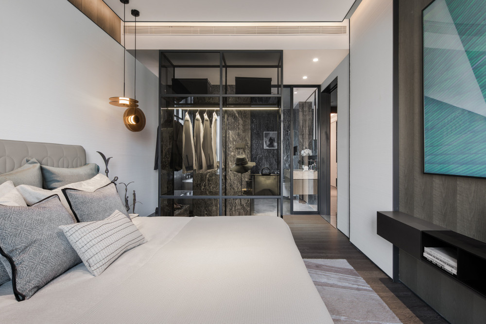 北歐輕奢風格室內家裝案例效果圖-主臥 北歐輕奢風格室內家裝案例效果圖-主臥