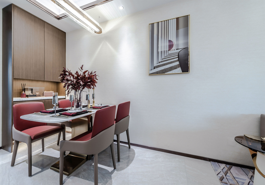 摩登輕奢風(fēng)格室內(nèi)家裝案例效果圖-餐廳 摩登輕奢風(fēng)格室內(nèi)家裝案例效果圖-餐廳