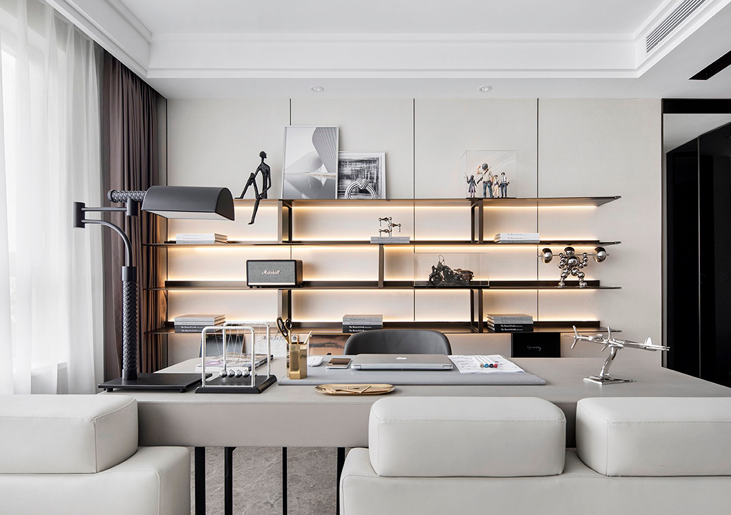 現代輕奢風格室內設計家裝案例-工作區 現代輕奢風格室內設計家裝案例-工作區