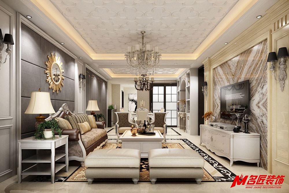 茂名市碧桂園&middot;公園壹號歐式風格四居室裝修案例