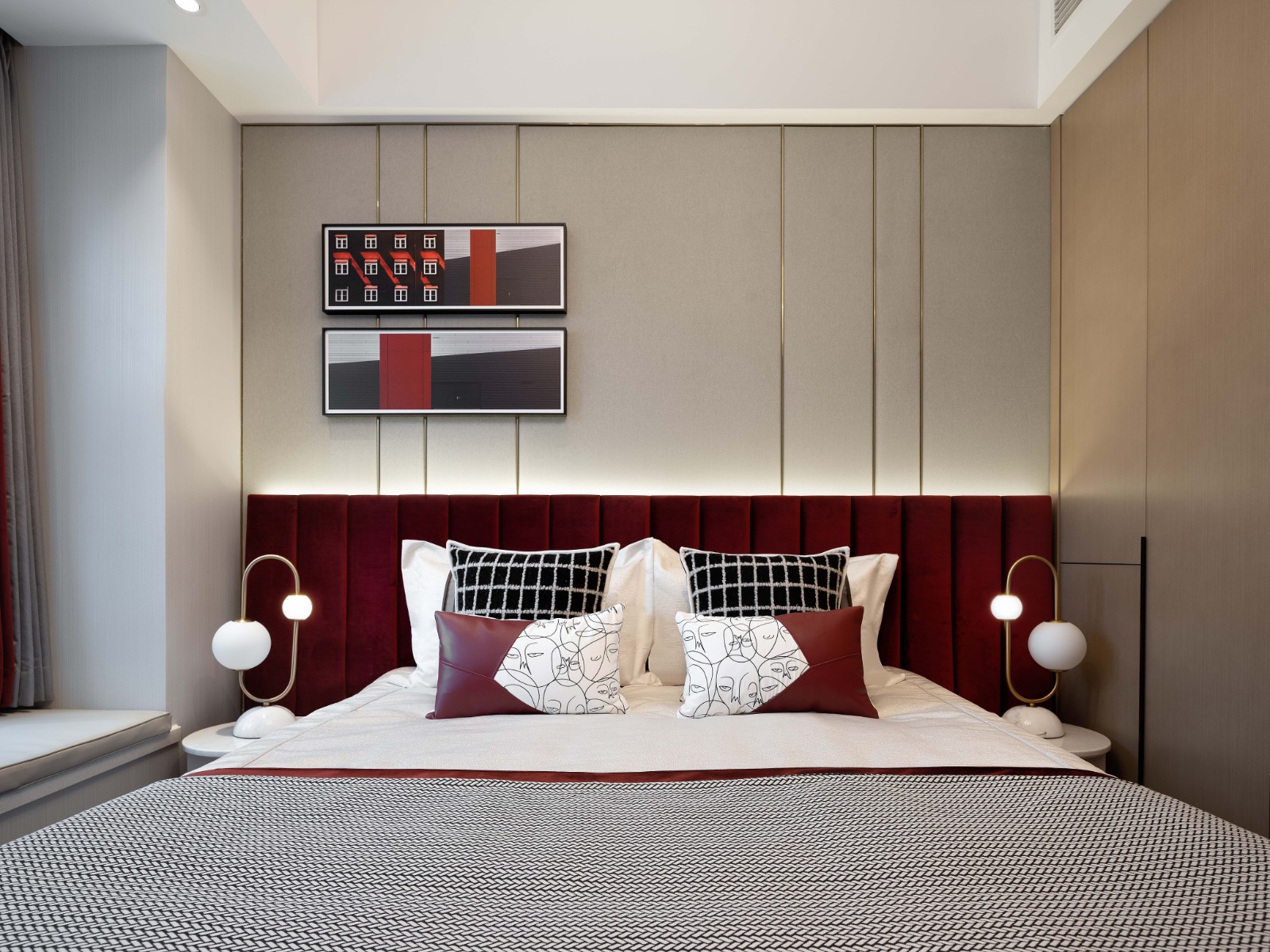 現代輕奢風格室內設計家裝案例-臥室 現代輕奢風格室內設計家裝案例-臥室