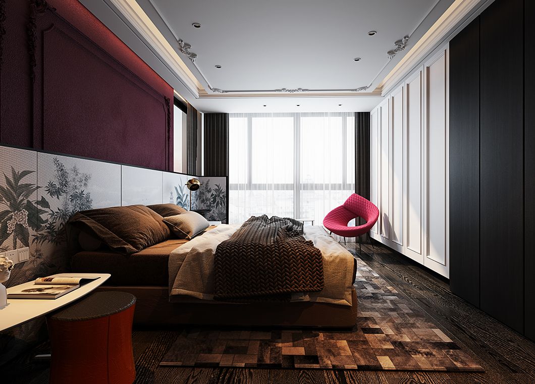 時尚輕奢風格家裝設計室內裝修效果圖-主臥 時尚輕奢風格家裝設計室內裝修效果圖-主臥