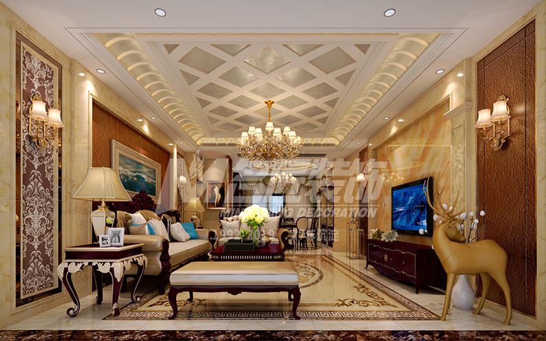 佛山市中建順控&middot;云熙悅城美式風格三居室裝修案例