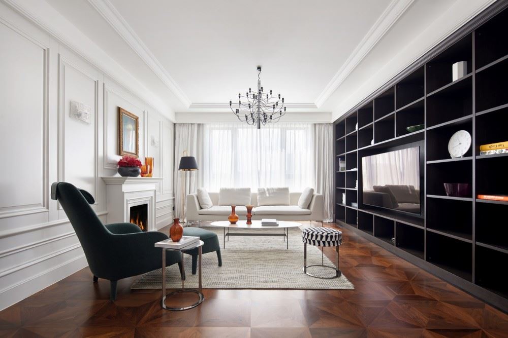 江門市開平中山城歐式風格三居室裝修案例