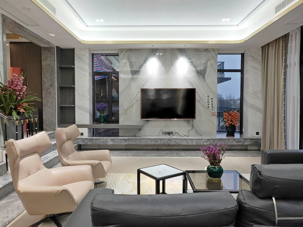 湖州市靈峰山莊輕奢風格別墅裝修案例