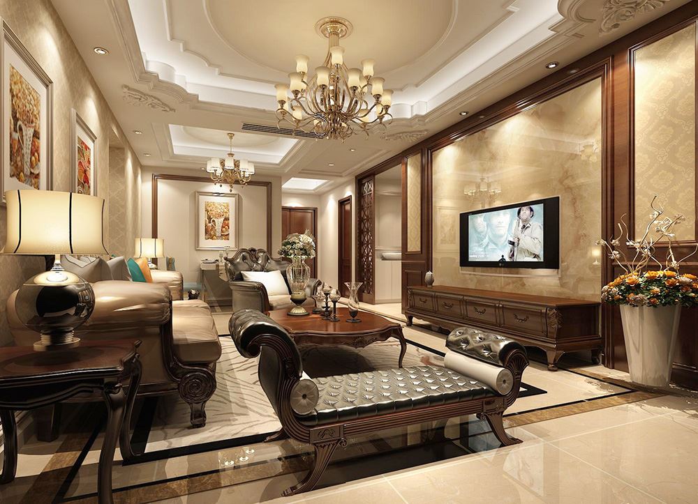 連云港市圣芭芭拉歐式風格三居室裝修案例