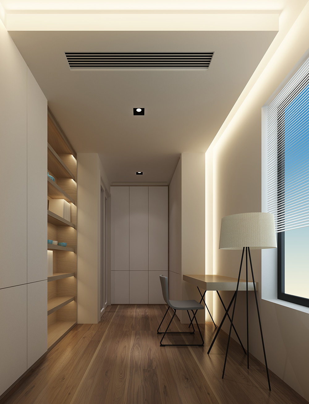 簡約輕奢風格室內裝修設計效果圖-富春山居四居190平米-室內書房裝修設計 簡約輕奢風格室內裝修設計效果圖-富春山居四居190平米-室內書房裝修設計