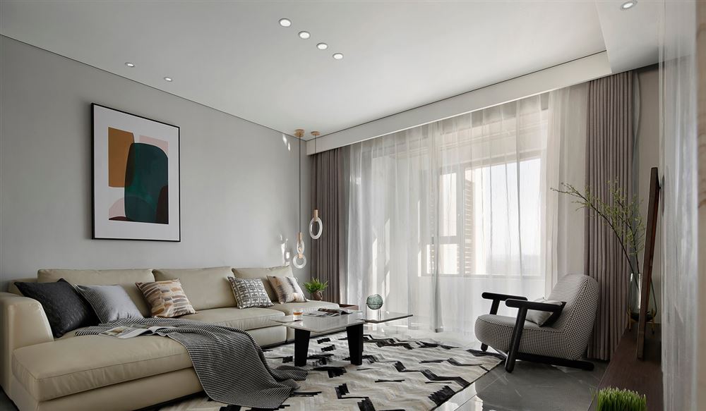 昭通市祥龍苑現代簡約風格四居室裝修案例