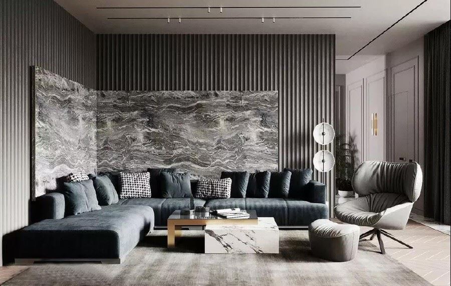 佛山市佛奧灣輕奢風格三居室裝修案例