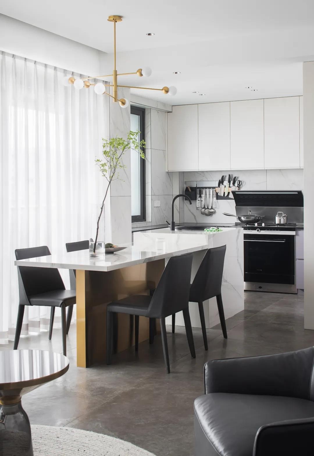 簡約黑白灰風格室內設計家裝案例-餐廳 簡約黑白灰風格室內設計家裝案例-餐廳