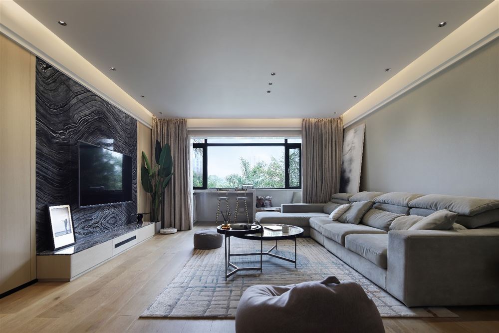 佛山市佛奧灣現代風格三居室裝修案例
