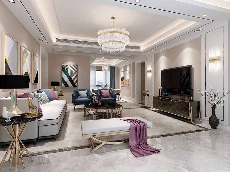 泰州市濱江新區富陽社區現代簡約風格三居室裝修案例