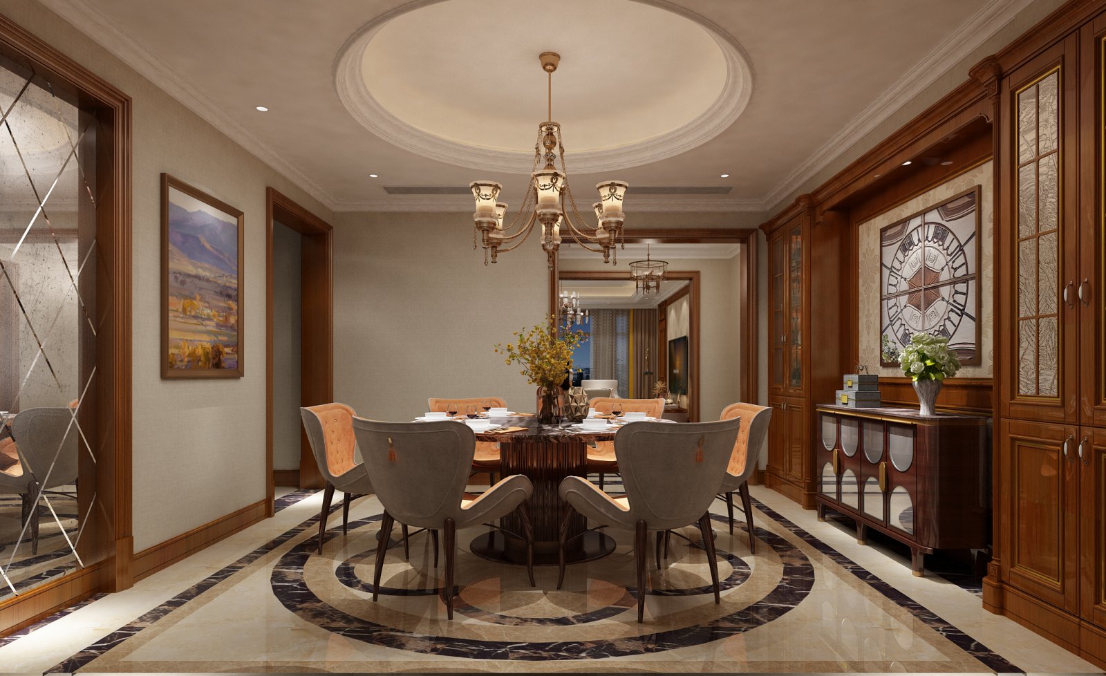 歐式古典風(fēng)格家裝設(shè)計室內(nèi)裝修效果圖-餐廳 歐式古典風(fēng)格家裝設(shè)計室內(nèi)裝修效果圖-餐廳