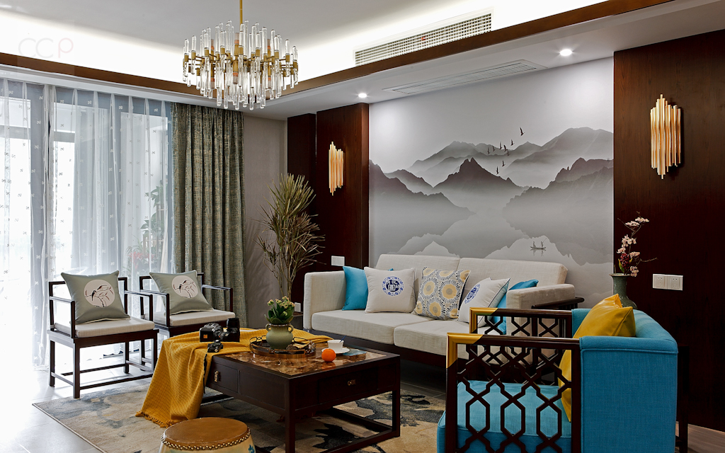 新中式風格室內設計家裝案例-客廳 新中式風格室內設計家裝案例-客廳