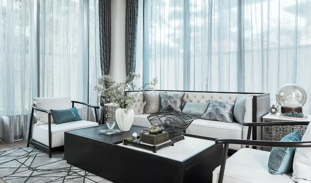 新中式風格家裝設計室內裝修效果圖-客廳 新中式風格家裝設計室內裝修效果圖-客廳