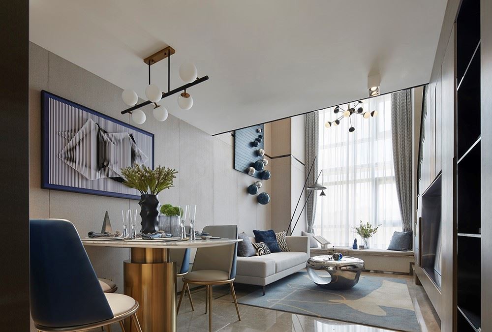 江門市越秀星匯名庭現代風格復式裝修案例