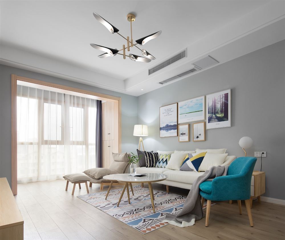 江門市新會玉圭園北歐風格三居室裝修案例