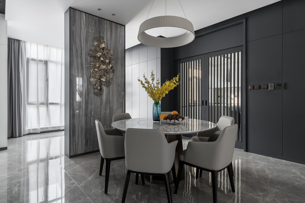 現代簡約風格室內家裝案例效果圖-餐廳 現代簡約風格室內家裝案例效果圖-餐廳