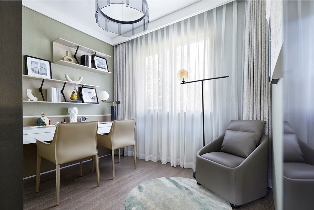 北歐輕奢風(fēng)格室內(nèi)家裝案例效果圖-書(shū)房 北歐輕奢風(fēng)格室內(nèi)家裝案例效果圖-書(shū)房