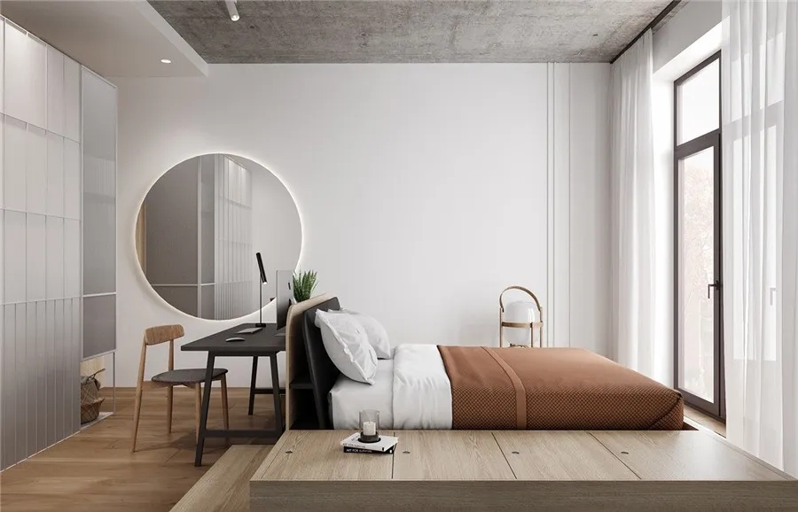 現代原木風格家裝設計室內裝修效果圖-臥室 現代原木風格家裝設計室內裝修效果圖-臥室