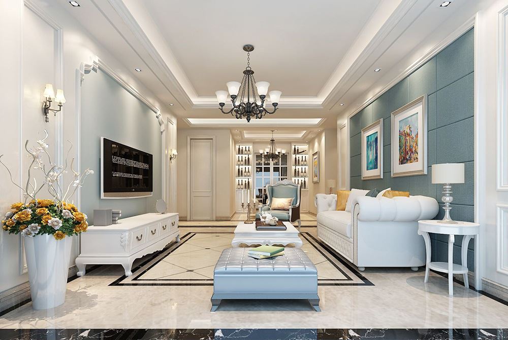 連云港市碧桂園&middot;玖璽臺歐式風格三居室裝修案例